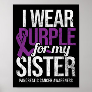 Póster Uso Púrpura Para Hermana Awarene De Cáncer Pancreá