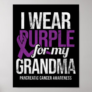 Póster Uso Púrpura Para La Abuela Awaren Por Cáncer Pancr