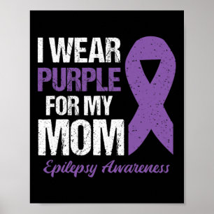 Póster Uso Púrpura Para La Conciencia De La Epilepsia De 