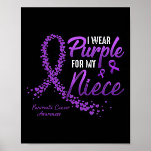Póster Uso Púrpura Para Los Awarenes Pancreáticos Del Cán