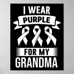 Póster Uso Púrpura Para Mi Abuela... Conciencia De La Sob