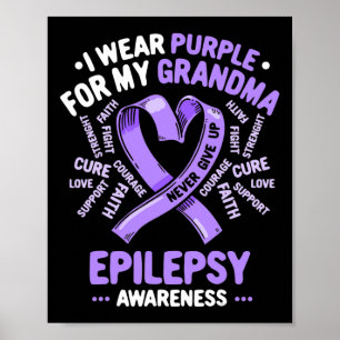 Póster Uso Púrpura Para Mi Abuela Epilepsia De Conciencia