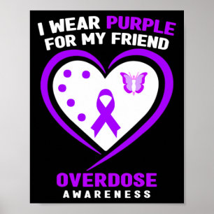 Póster Uso Púrpura Para Mi Amigo Conciencia Sobre La Sobr