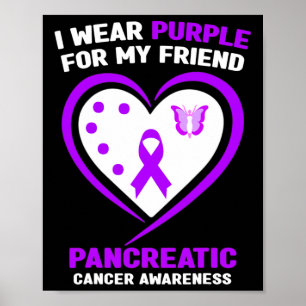 Póster Uso Púrpura Para Mi Amigo El Cáncer Pancreático