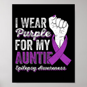 Póster Uso Púrpura Para Mi Awaren De Epilepsia De Cinta D