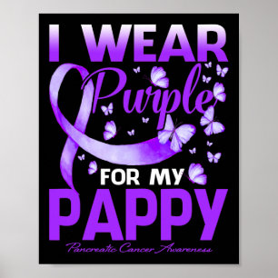 Póster Uso Púrpura Para Mi Cáncer Pappino Pancreático Con