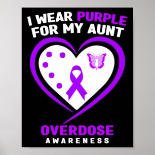 Póster Uso Púrpura Para Mi Conciencia De La Sobredosis De