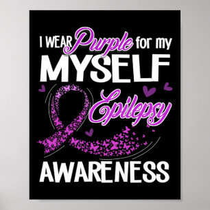 Póster Uso Púrpura Para Mi Conciencia Sobre Epilepsia