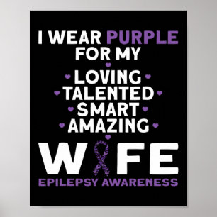 Póster Uso Púrpura Para Mi Esposa Epilepsia De Conciencia