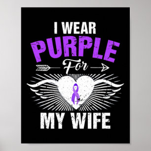 Póster Uso Púrpura Para Mi Esposa Epilepsia Ewareness Cos