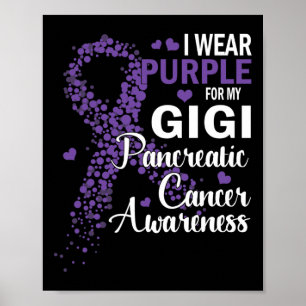 Póster Uso Púrpura Para Mi Gigi Pancreatic Cancer Awaren