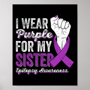 Póster Uso Púrpura Para Mi Hermana Cinta Epilepsy Awaren