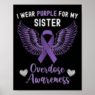 Póster Uso Púrpura Para Mi Hermana Conciencia Sobre La So