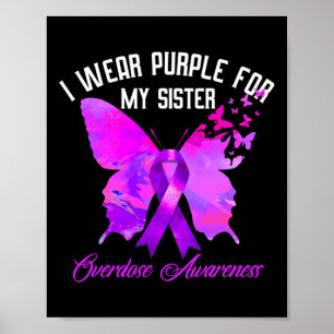 Póster Uso Púrpura Para Mi Hermana Conciencia Sobre La So