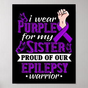 Póster Uso Púrpura Para Mi Hermana Epilepsia Warrior Cons