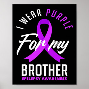 Póster Uso Púrpura Para Mi Hermano Conciencia De La Epile