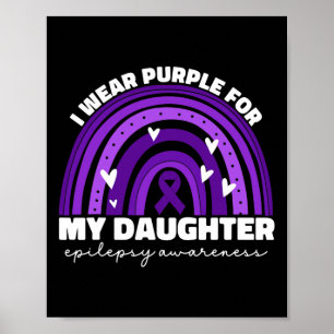 Póster Uso Púrpura Para Mi Hija Epilepsia Awareness M
