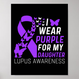 Póster Uso Púrpura Para Mi Hija Lupus Awareness Purp