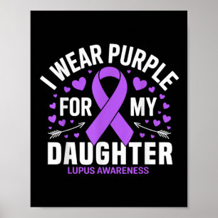 Póster Uso Púrpura Para Mi Hija Lupus Warrior Lupus