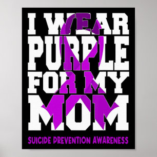 Póster Uso Púrpura Para Mi Mamá Awaren Por La Prevención
