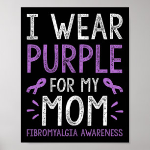 Póster Uso Púrpura Para Mi Mamá Conciencia De Fibromialgi