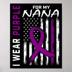 Póster Uso Púrpura Para Mi Nana Pancreatic Cancer Awaren