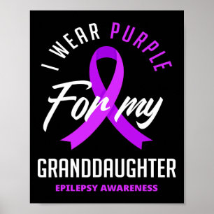 Póster Uso Púrpura Para Mi Nieta Epilepsy Awaren