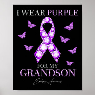 Póster Uso Púrpura Para Mi Nieto Epilepsia Awareness M