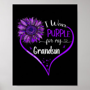 Póster Uso Púrpura Para Mi Nieto Epilepsia Awareness S