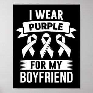 Póster Uso Púrpura Para Mi Novio Conciencia Sobre La Sobr