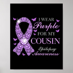 Póster Uso Púrpura Para Mi Primo Epilepsia Awareness Pur