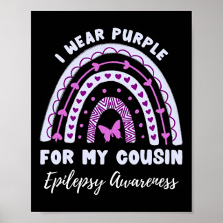 Póster Uso Púrpura Para Mi Primo Epilepsy Awareness Rai