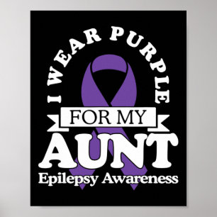 Póster Uso Púrpura Para Mi Tía Epilepsia Cinta De Concien