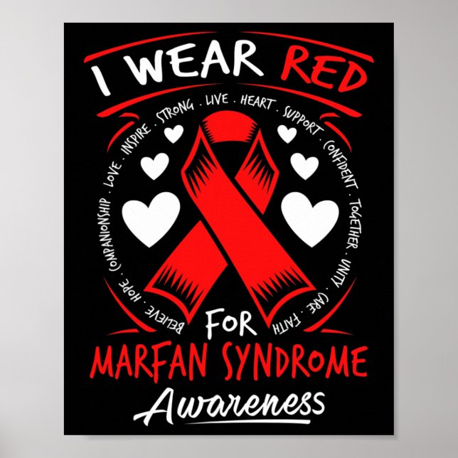 Póster Uso Rojo Para Concienciar Sobre El Síndrome De Mar (Frente)