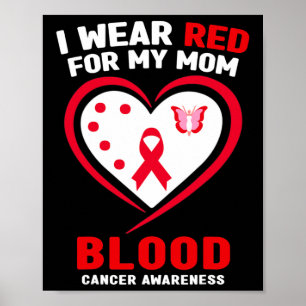 Póster Uso Rojo Para La Conciencia Del Cáncer De Sangre D