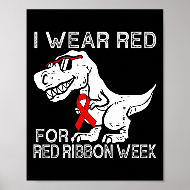 Póster Uso Rojo Para La Semana De La Cinta Roja Dino T-re (Frente)