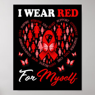 Póster Uso Rojo Para Mí Mismo Cinta De Concienciación Sob