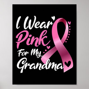 Póster Uso Rosa Para Concienciar A Mi Abuela Sobre El Cán