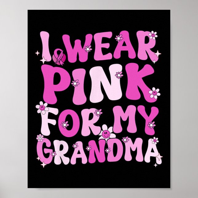 Póster Uso Rosa Para Concienciar A Mi Abuela Sobre El Cán (Frente)