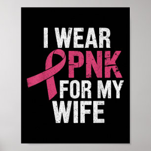 Póster Uso Rosa Para Concienciar A Mi Esposa Sobre El Cán