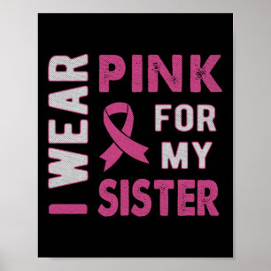 Póster Uso Rosa Para Concienciar A Mi Hermana Sobre El Cá