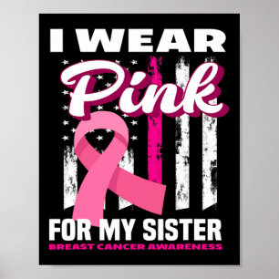 Póster Uso Rosa Para Concienciar A Mi Hermana Sobre El Cá