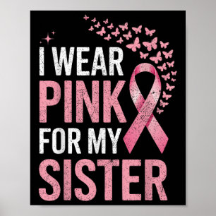 Póster Uso Rosa Para Concienciar A Mi Hermana Sobre El Cá