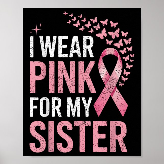Póster Uso Rosa Para Concienciar A Mi Hermana Sobre El Cá (Frente)