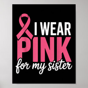 Póster Uso Rosa Para Concienciar A Mi Hermana Sobre El Cá