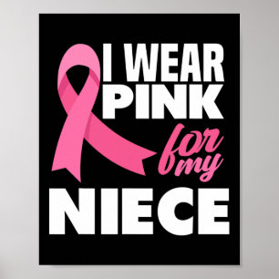Póster Uso Rosa Para Concienciar A Mi Niña Sobre El Cánce
