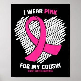 Póster Uso Rosa Para Concienciar A Mi Primo Sobre El Cánc
