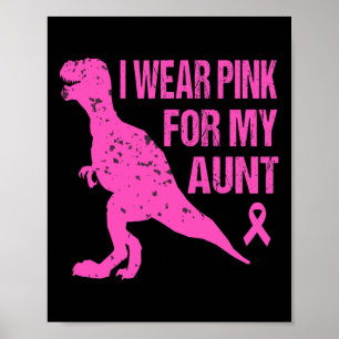 Póster Uso Rosa Para Concienciar A Mi Tía Sobre El Cáncer