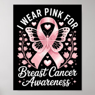 Póster Uso Rosa Para Concienciar Sobre El Cáncer De Mama 