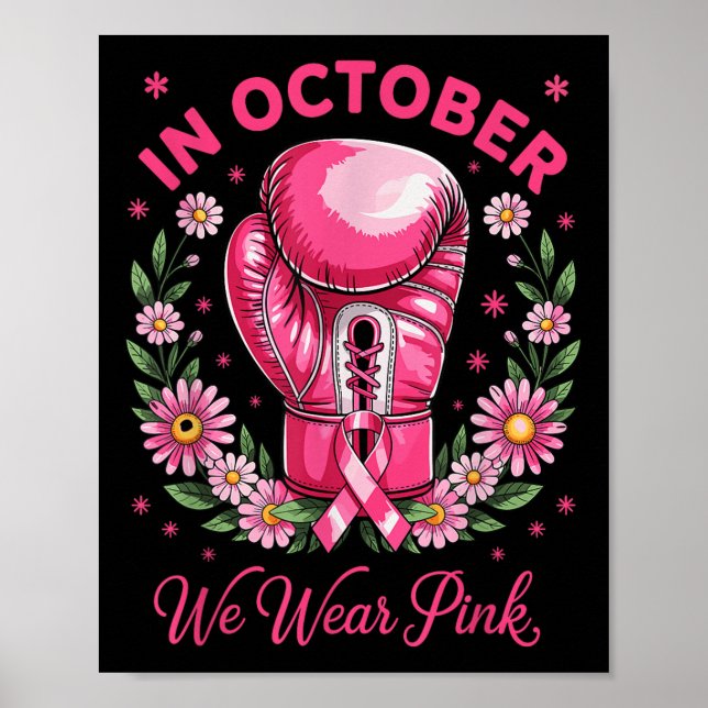 Póster Uso Rosa Para La Conciencia Del Cáncer De Mama _2 (Frente)